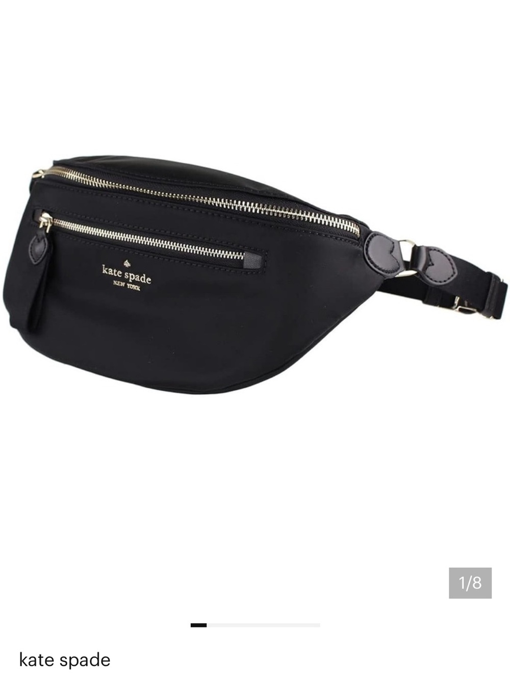 KATE SPADE NEW YORK CHELSEA BELT BAG BLACK NYLON